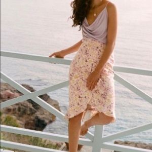 New Anthropologie size 8 Ruffled Midi skirt